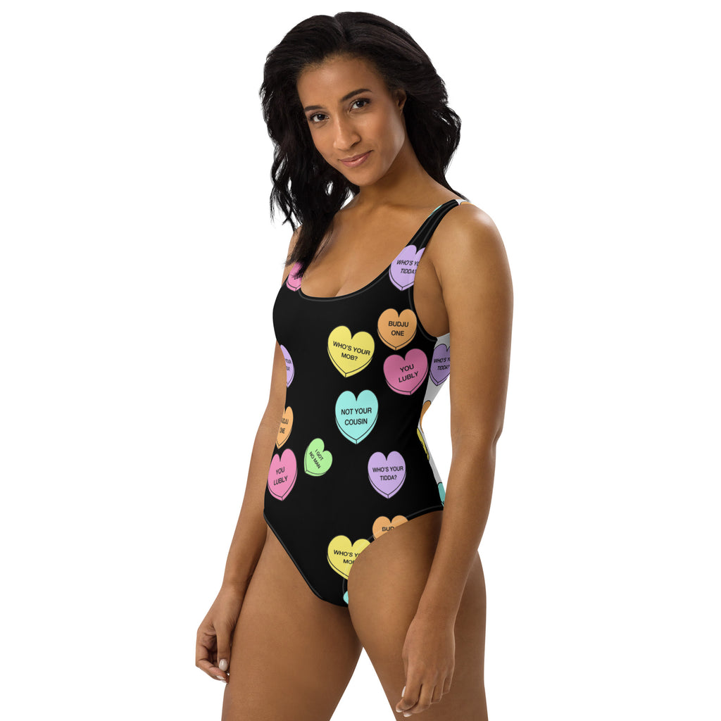 One-Piece Swimsuit (Candy Hearts) (Mob Only)