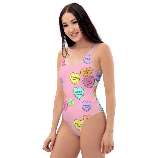 One-Piece Swimsuit  (Candy Hearts) (Mob