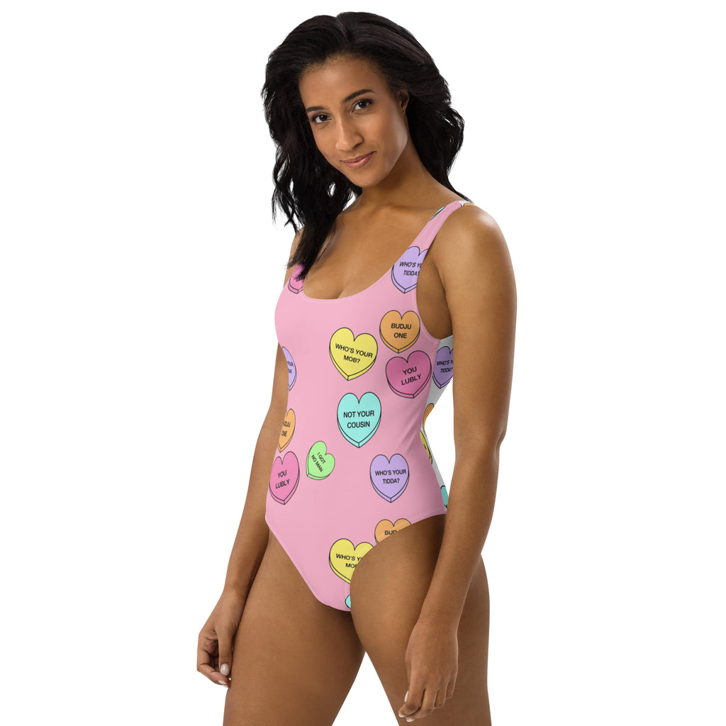 One-Piece Swimsuit  (Candy Hearts) (Mob