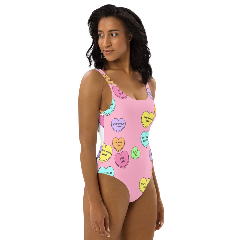 One-Piece Swimsuit  (Candy Hearts) (Mob