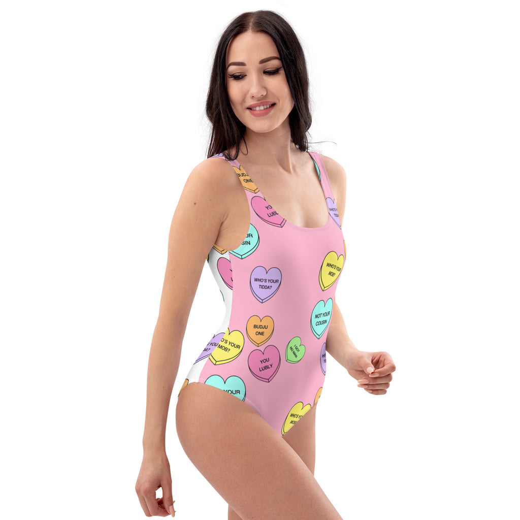 One-Piece Swimsuit  (Candy Hearts) (Mob