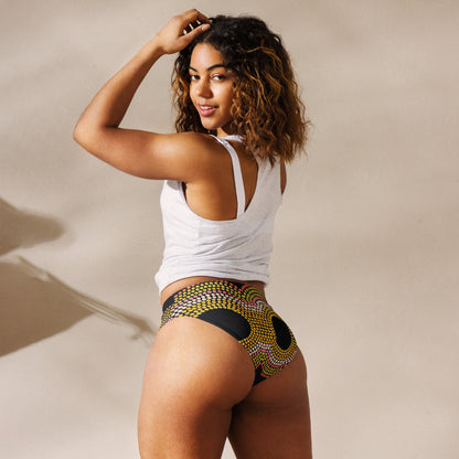 Recycled high-waisted bikini bottom