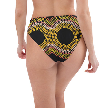 Recycled high-waisted bikini bottom