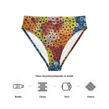 Recycled high-waisted bikini bottom