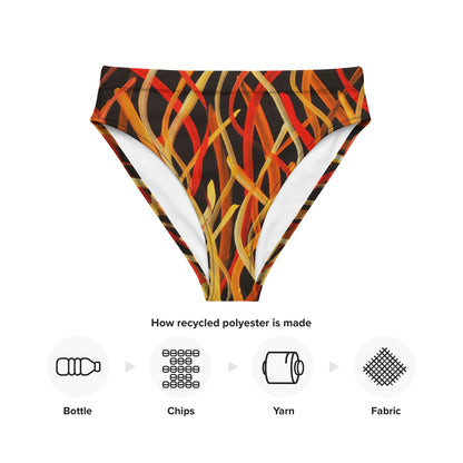 Recycled high-waisted bikini bottom