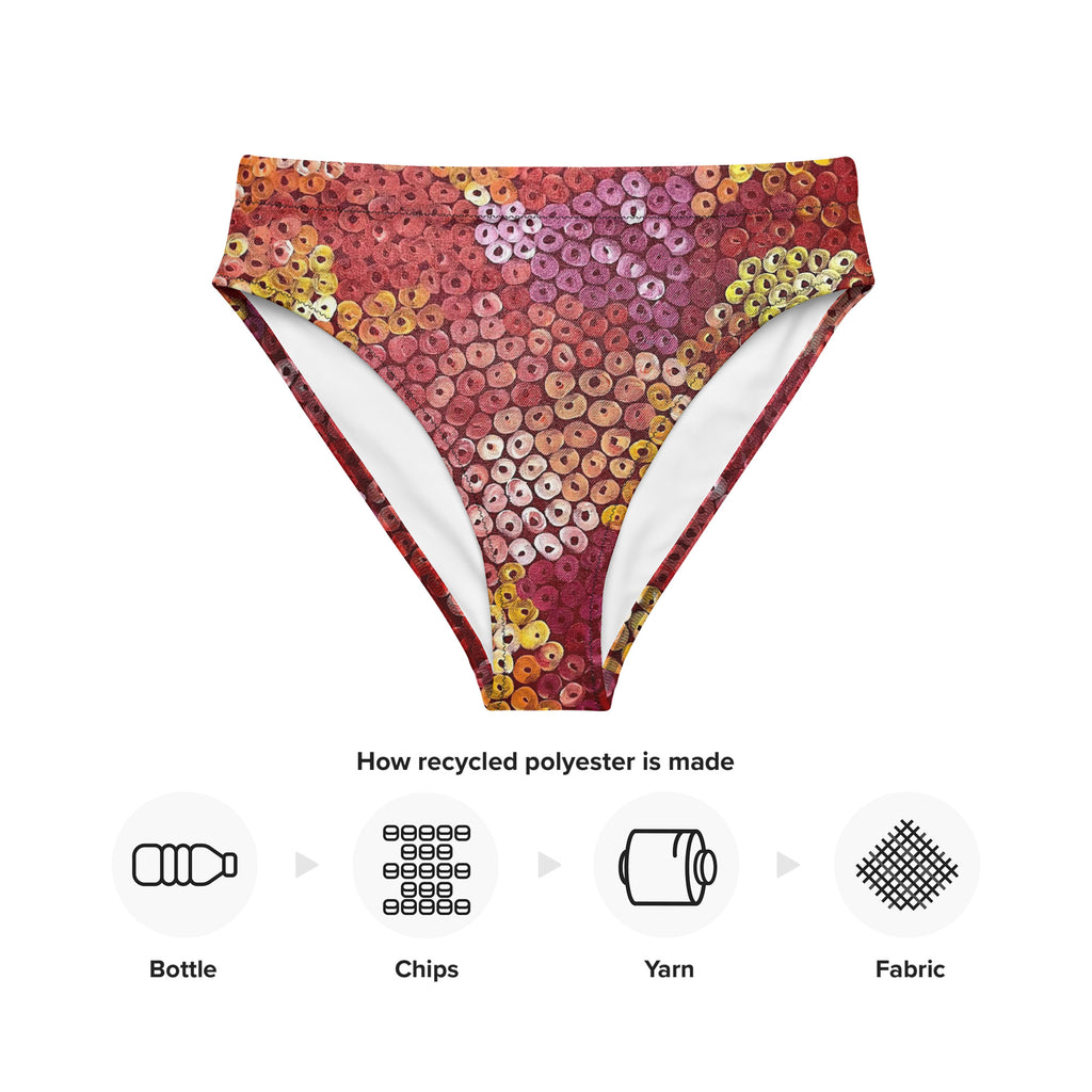 Recycled high-waisted bikini bottom