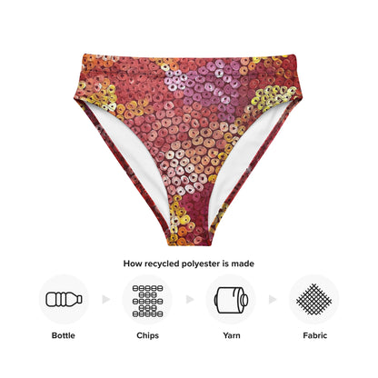 Recycled high-waisted bikini bottom
