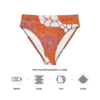 Recycled high-waisted bikini bottom