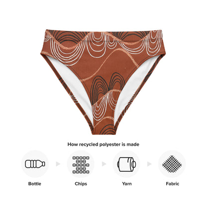 Recycled high-waisted bikini bottom