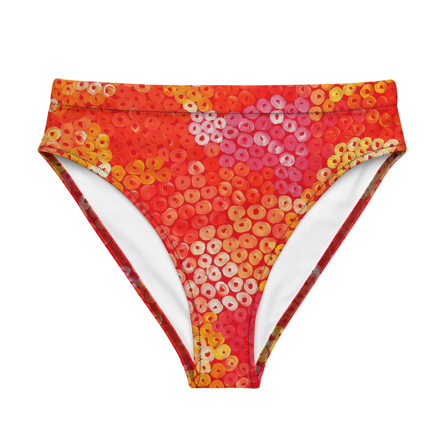 Recycled high-waisted bikini bottom