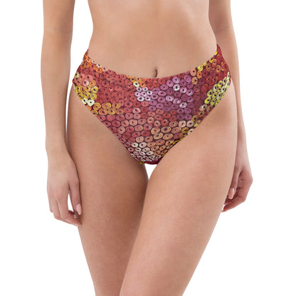 Recycled high-waisted bikini bottom