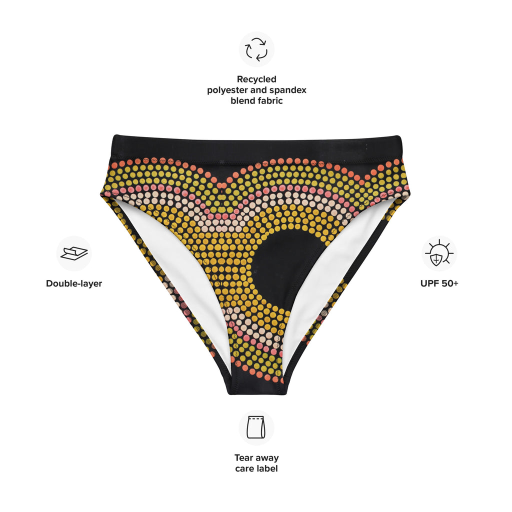 Recycled high-waisted bikini bottom