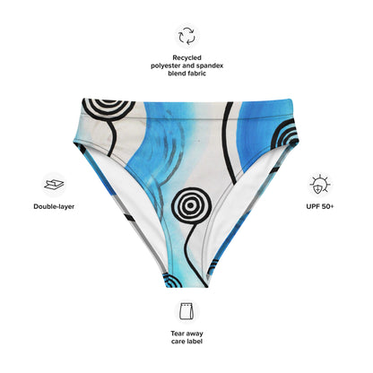 Recycled high-waisted bikini bottom