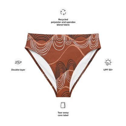 Recycled high-waisted bikini bottom