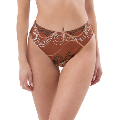 Recycled high-waisted bikini bottom