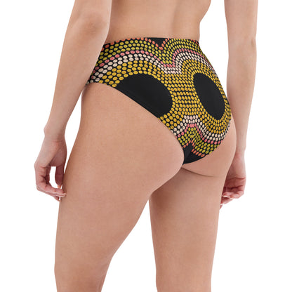 Recycled high-waisted bikini bottom