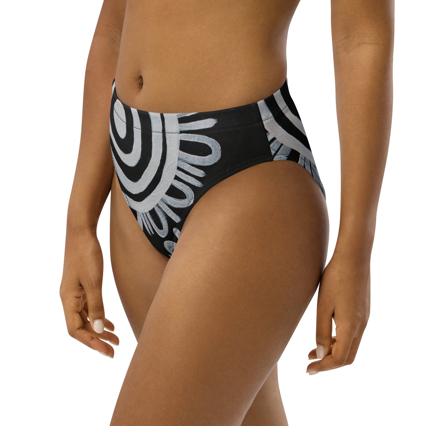 Recycled high-waisted bikini bottom