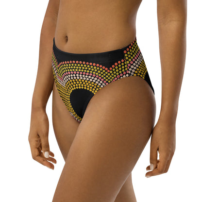 Recycled high-waisted bikini bottom
