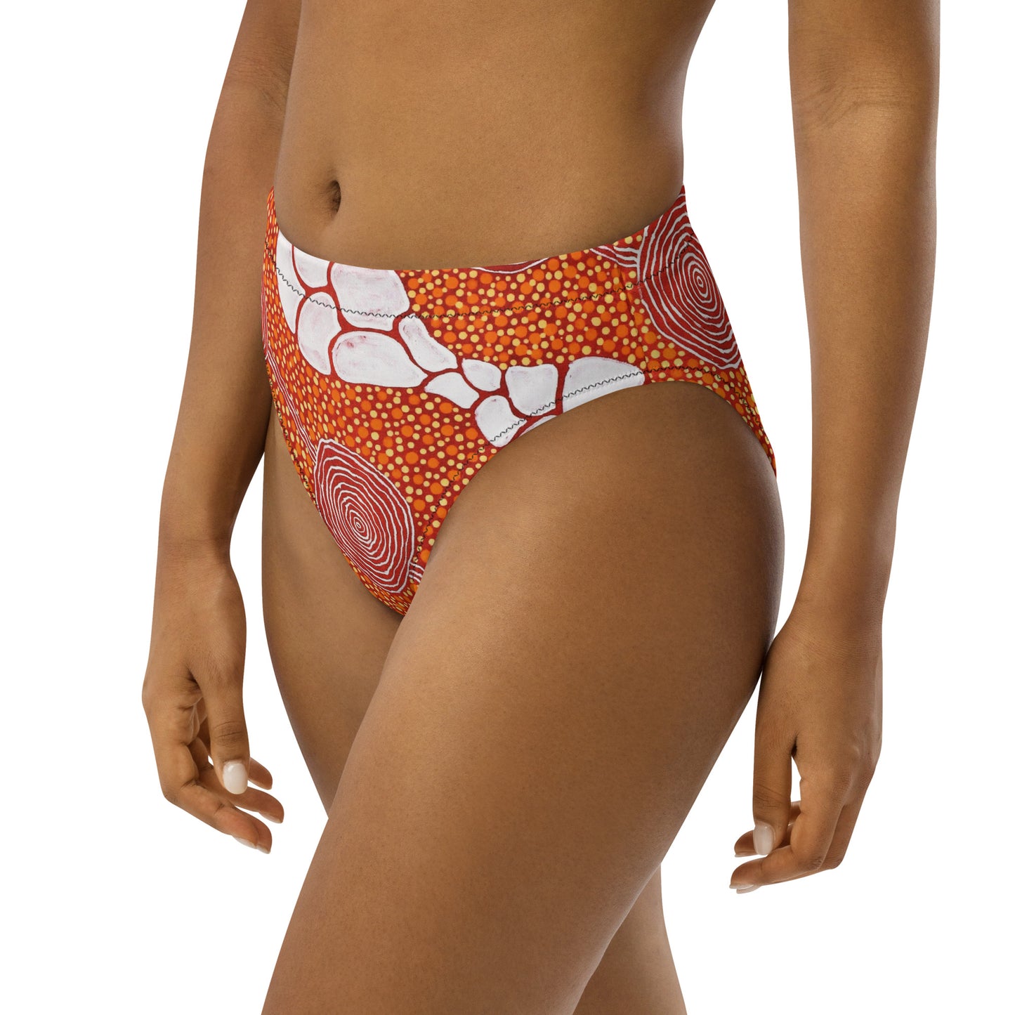 Recycled high-waisted bikini bottom