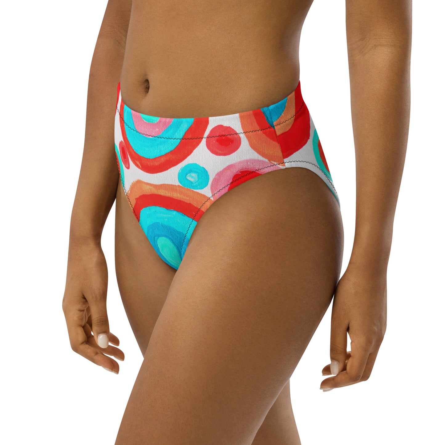 Recycled high-waisted bikini bottom