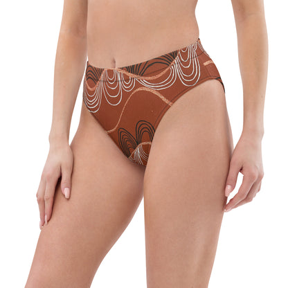 Recycled high-waisted bikini bottom