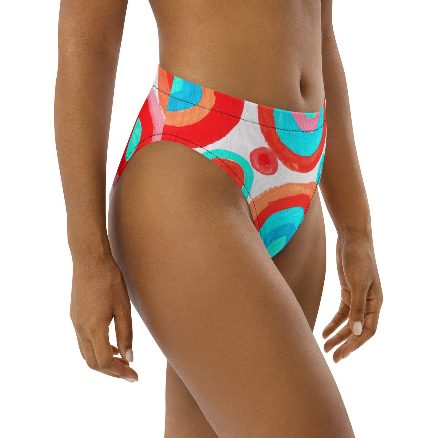 Recycled high-waisted bikini bottom