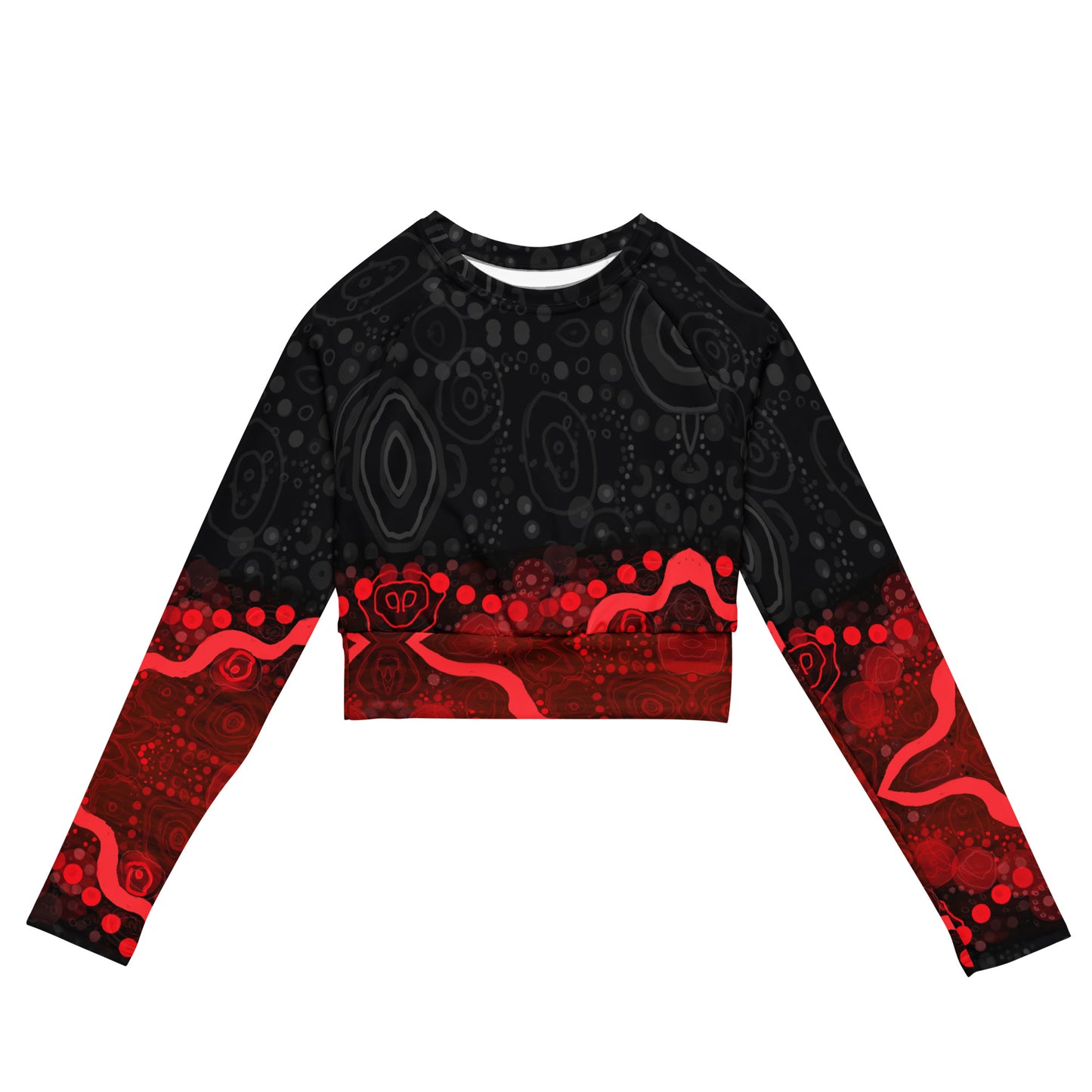 Recycled long-sleeve crop top