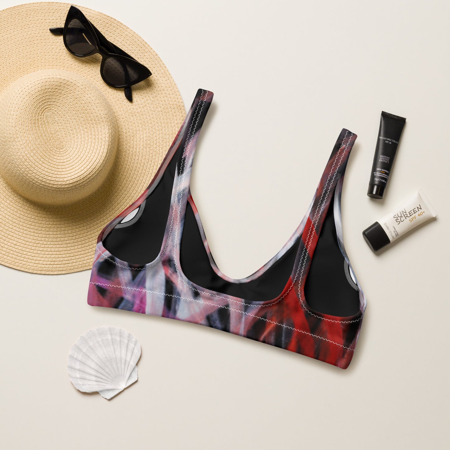 All-Over Print Recycled Padded Bikini Top