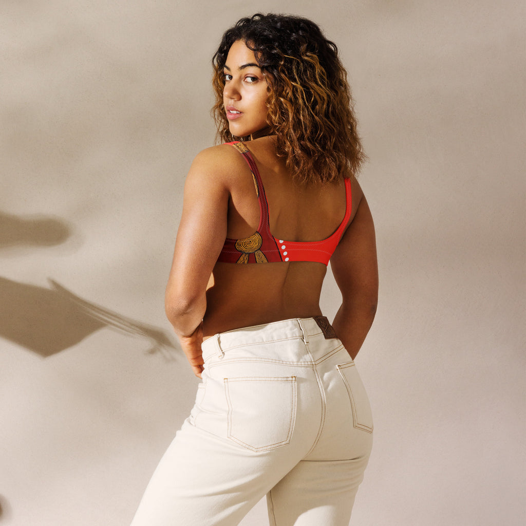 All-Over Print Recycled Padded Bikini Top