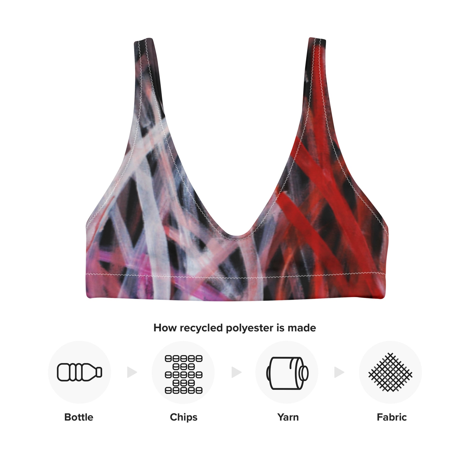 All-Over Print Recycled Padded Bikini Top