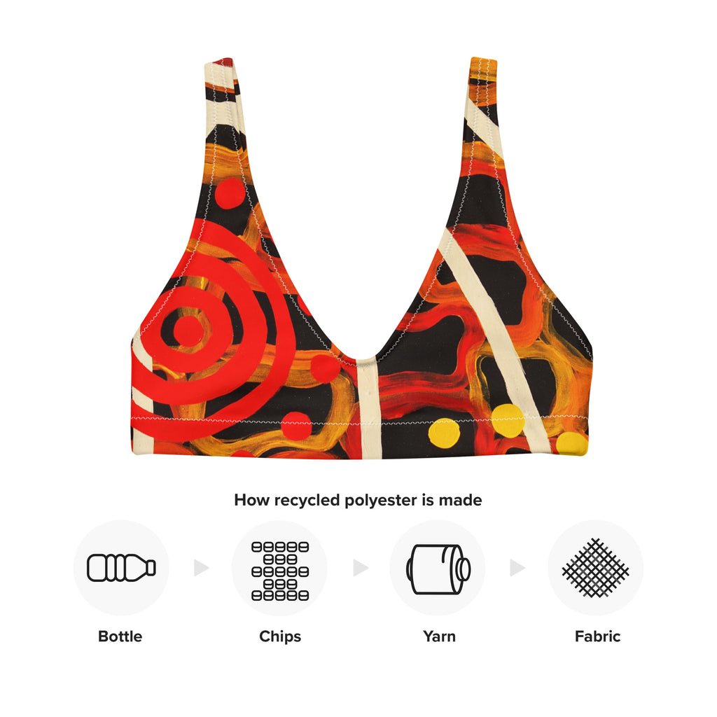 All-Over Print Recycled Padded Bikini Top