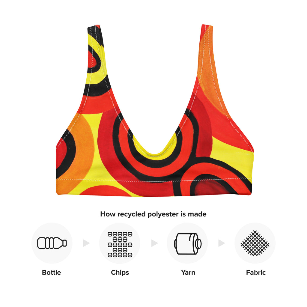 All-Over Print Recycled Padded Bikini Top