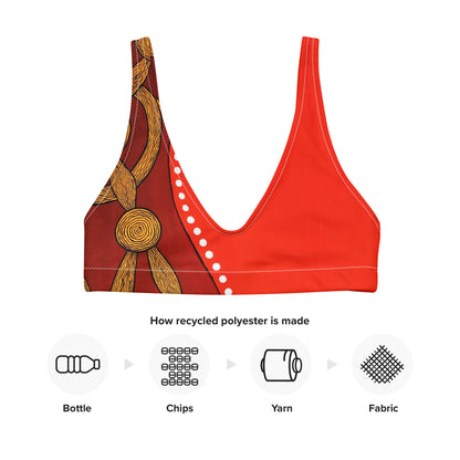 All-Over Print Recycled Padded Bikini Top