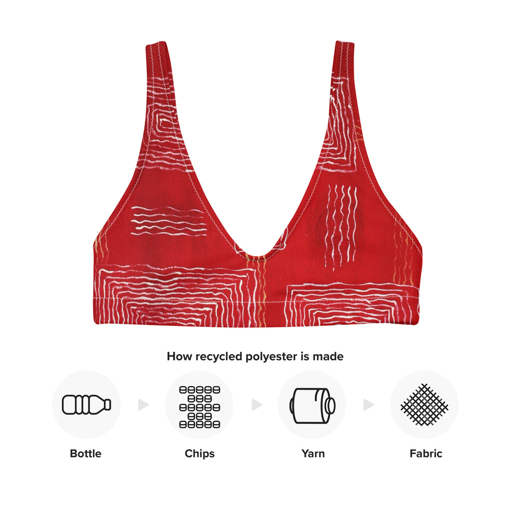 All-Over Print Recycled Padded Bikini Top