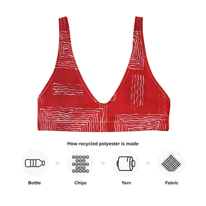 All-Over Print Recycled Padded Bikini Top