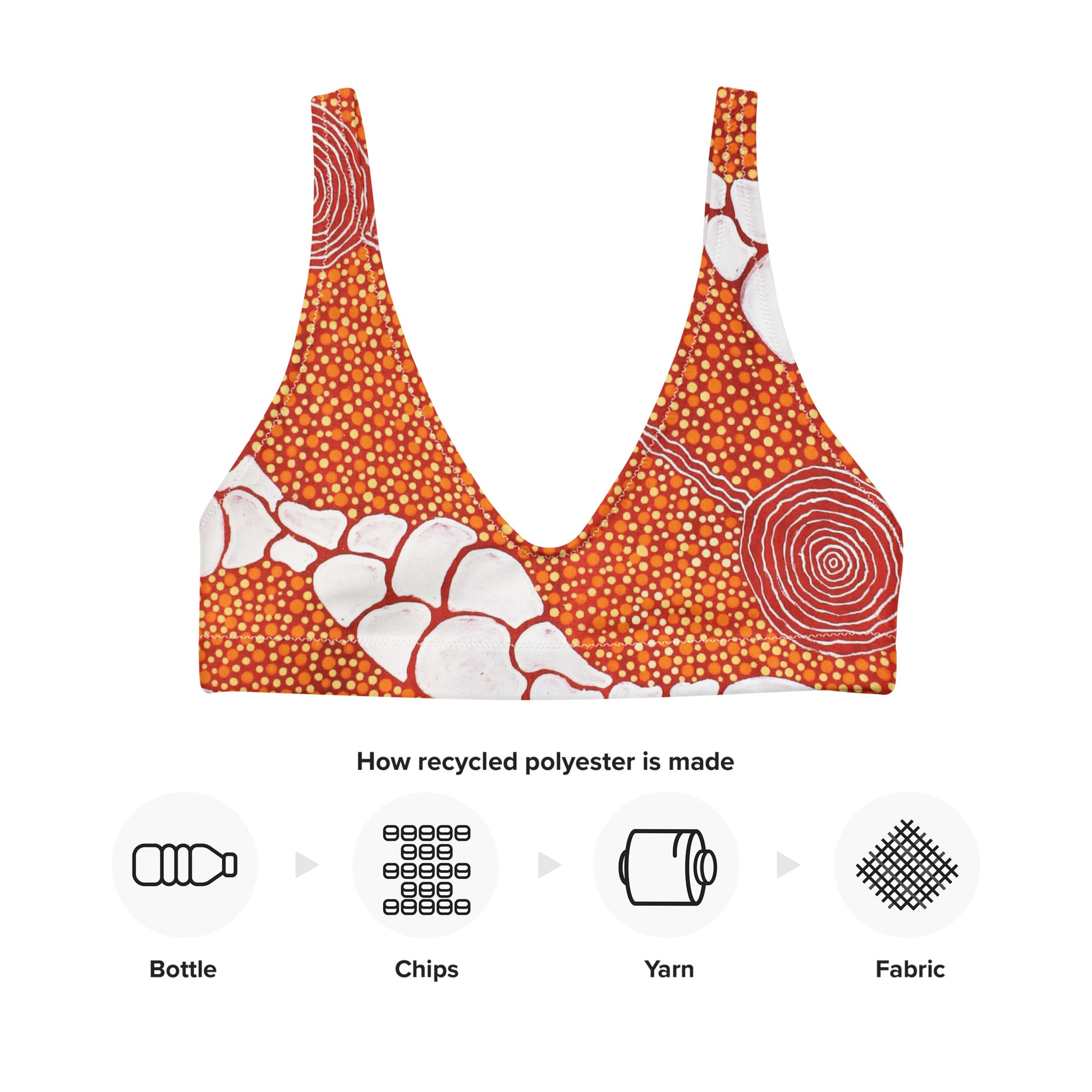 All-Over Print Recycled Padded Bikini Top