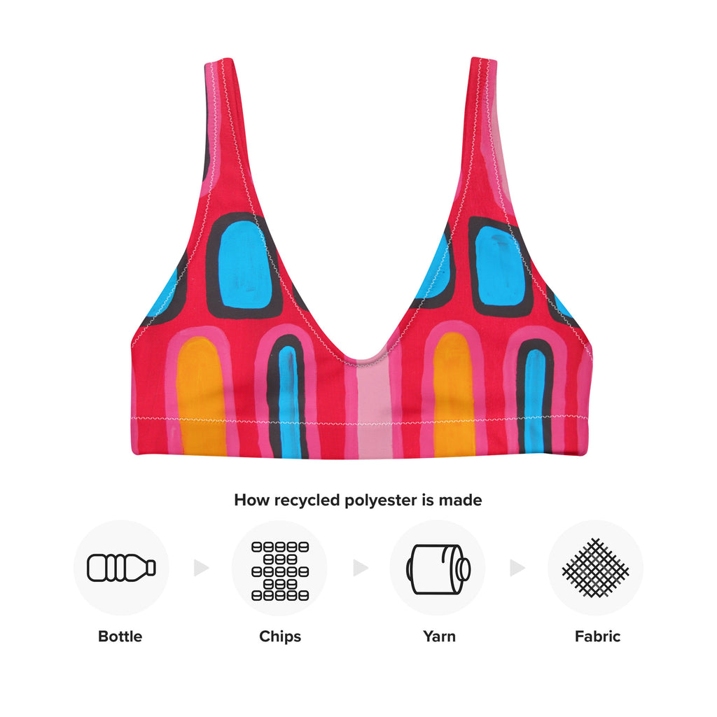All-Over Print Recycled Padded Bikini Top