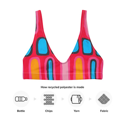 All-Over Print Recycled Padded Bikini Top