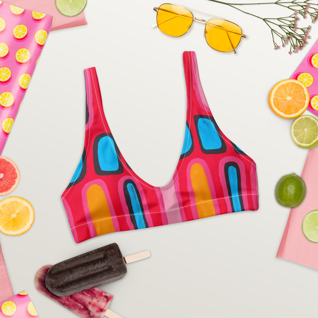 All-Over Print Recycled Padded Bikini Top