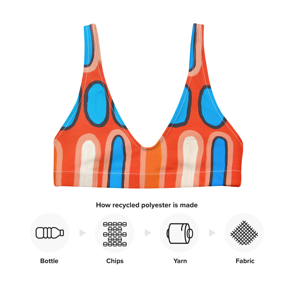 All-Over Print Recycled Padded Bikini Top
