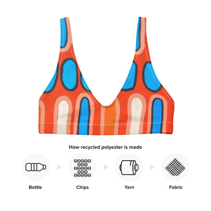 All-Over Print Recycled Padded Bikini Top