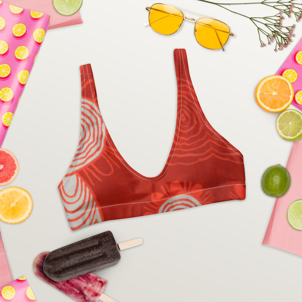 All-Over Print Recycled Padded Bikini Top