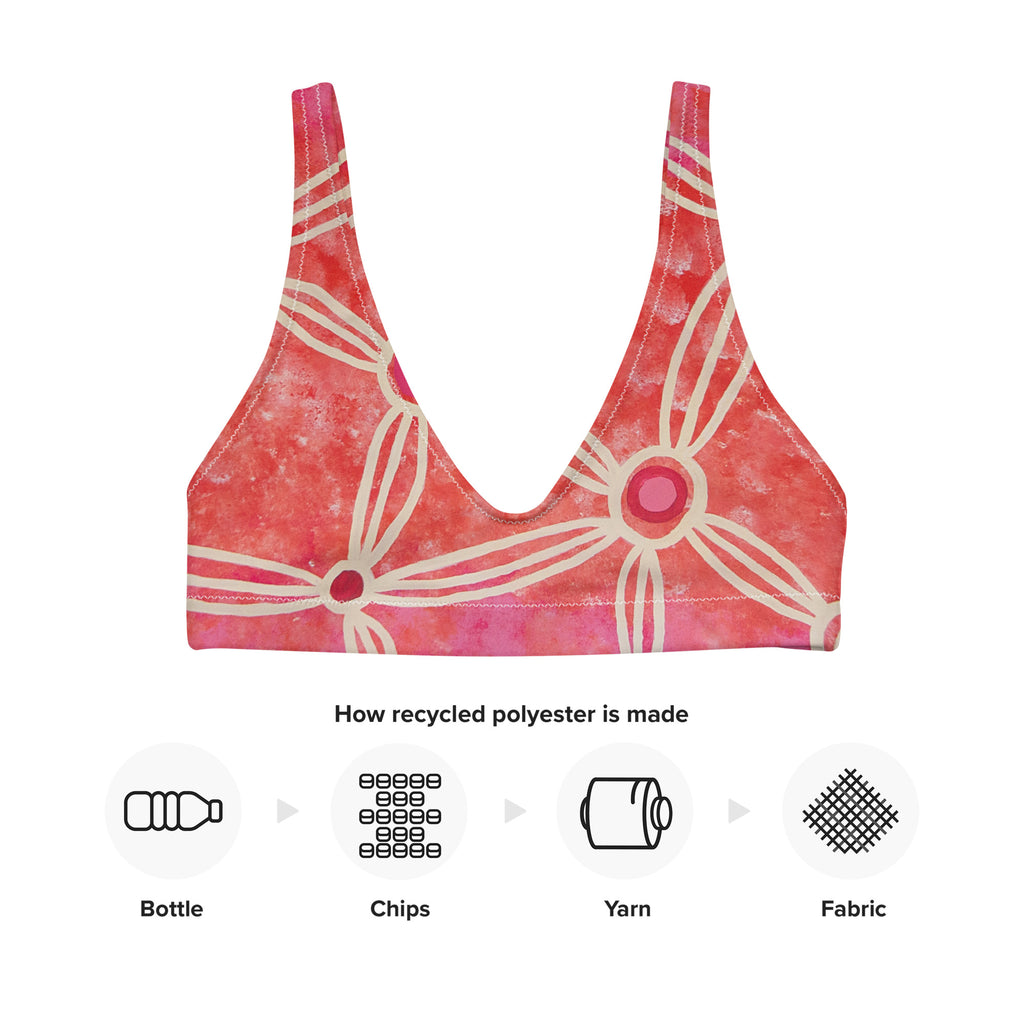 All-Over Print Recycled Padded Bikini Top