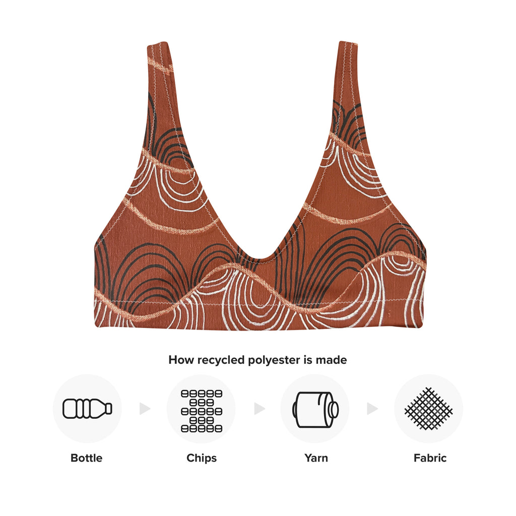 All-Over Print Recycled Padded Bikini Top