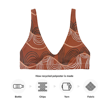 All-Over Print Recycled Padded Bikini Top