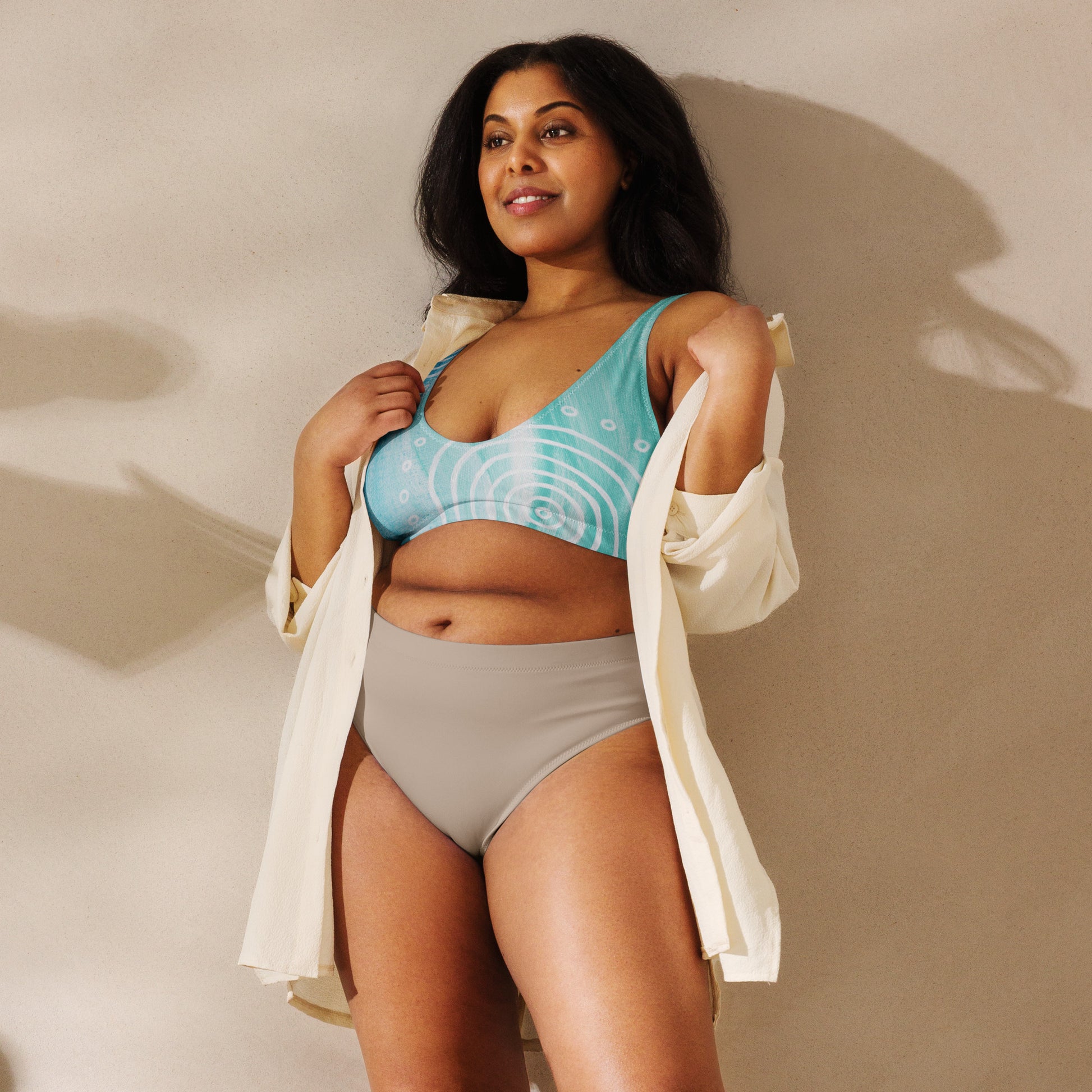 All-Over Print Recycled Padded Bikini Top