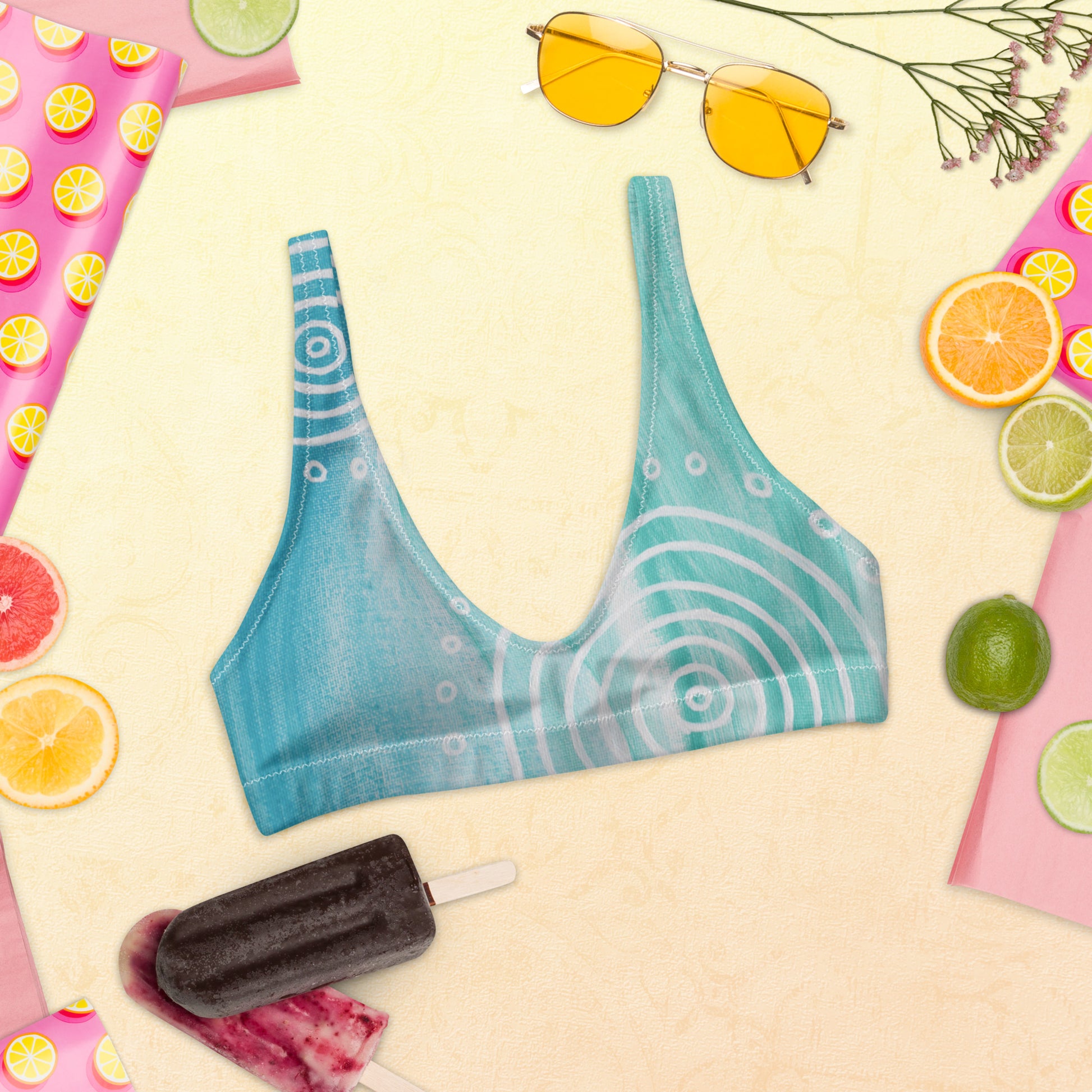 All-Over Print Recycled Padded Bikini Top
