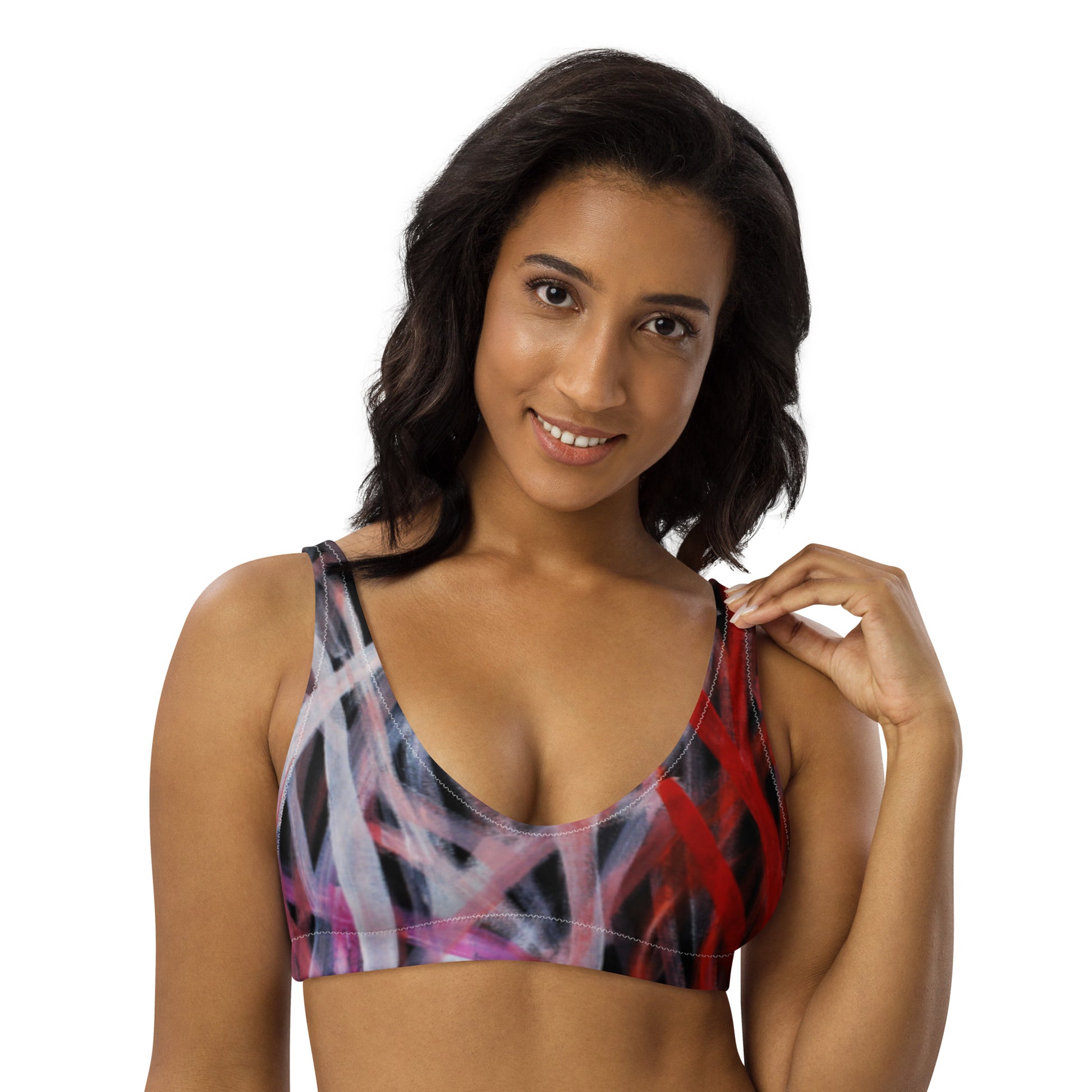 All-Over Print Recycled Padded Bikini Top