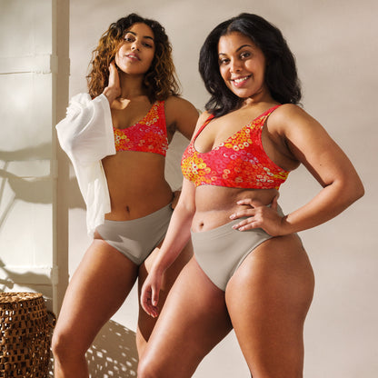 All-Over Print Recycled Padded Bikini Top