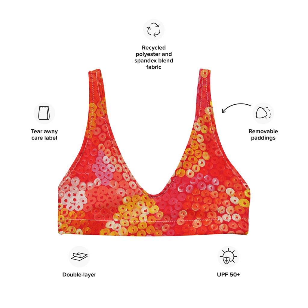 All-Over Print Recycled Padded Bikini Top